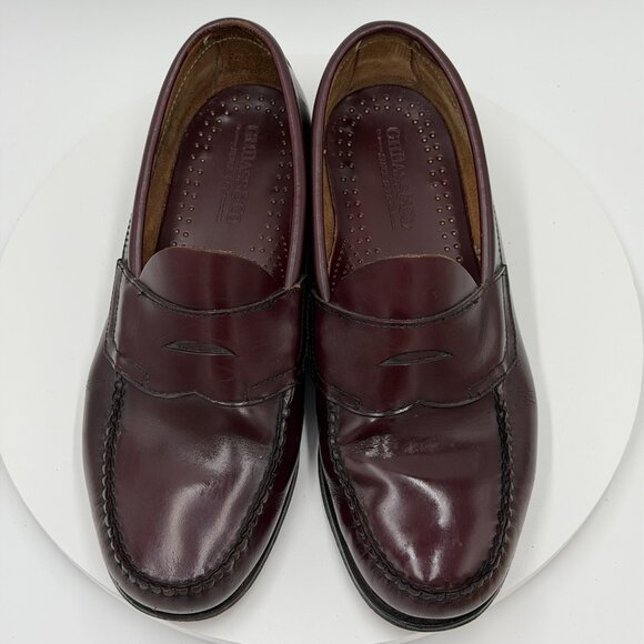 GH Bass Weejuns Mens 10 EE Burgundy Penny Loafers Leather Casual Slip On Shoes - Picture 8 of 9